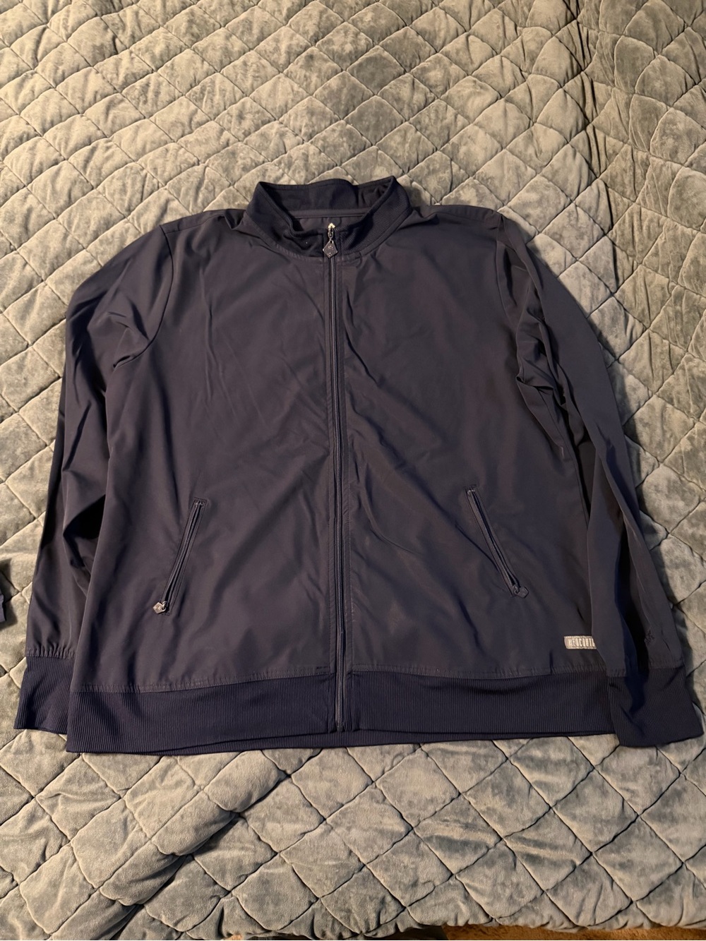 Women’s Med Couture Navy Full-Zip Scrub Jacket